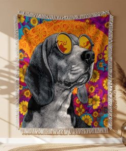 Alternative view of Couverture Tissée Beagle Groovy