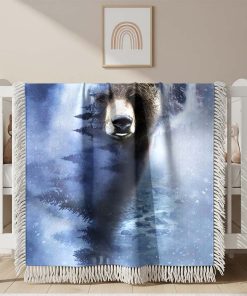 Alternative view of Couverture Tissée Ours Animal