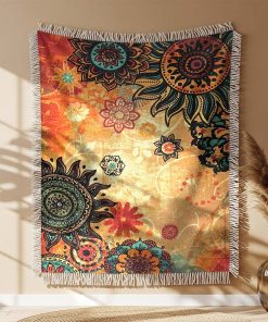 Couverture Tissée Soleil Bohème