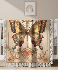 Alternative view of Couverture Tissée Papillon Vintage