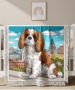 Couverture Tissée Cavalier King Charles Cocker Spaniel