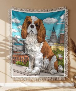 Alternative view of Couverture Tissée Cavalier King Charles Cocker Spaniel