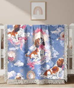 Couverture Tissée Cavalier King Charles Spaniels Kitsch