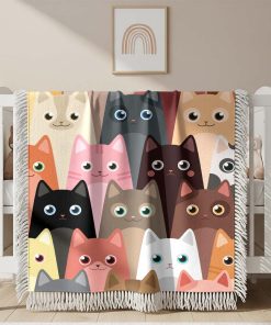 Alternative view of Couverture Tissée Chats Mignons