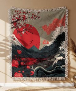 Alternative view of Couverture Tissée Style Japonais