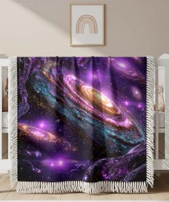 Alternative view of Couverture Tissée Galaxies Multiples Espace Lointain