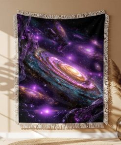 Couverture Tissée Galaxies Multiples Espace Lointain