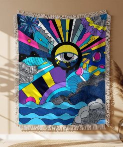 Alternative view of Couverture Tissée Abstrait Out of my Mind