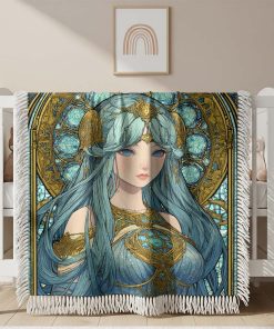 Couverture Tissée Princesse Style Vitrail