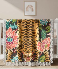 Alternative view of Couverture Tissée Tigre Trippy 2