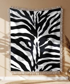 Couverture Tissée Motif Zèbre