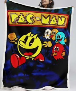 Plaid Pacman Game Map 10 Couverture Plaid Polaire Plaid Canapé