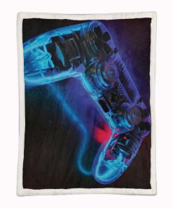 Alternative view of Plaid Playstation Control 01 Couverture Plaid Polaire Plaid Canapé