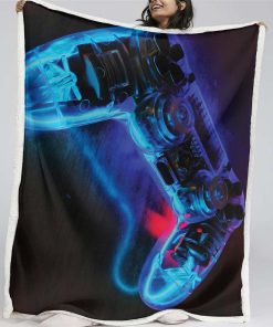 Plaid Playstation Control 01 Couverture Plaid Polaire Plaid Canapé