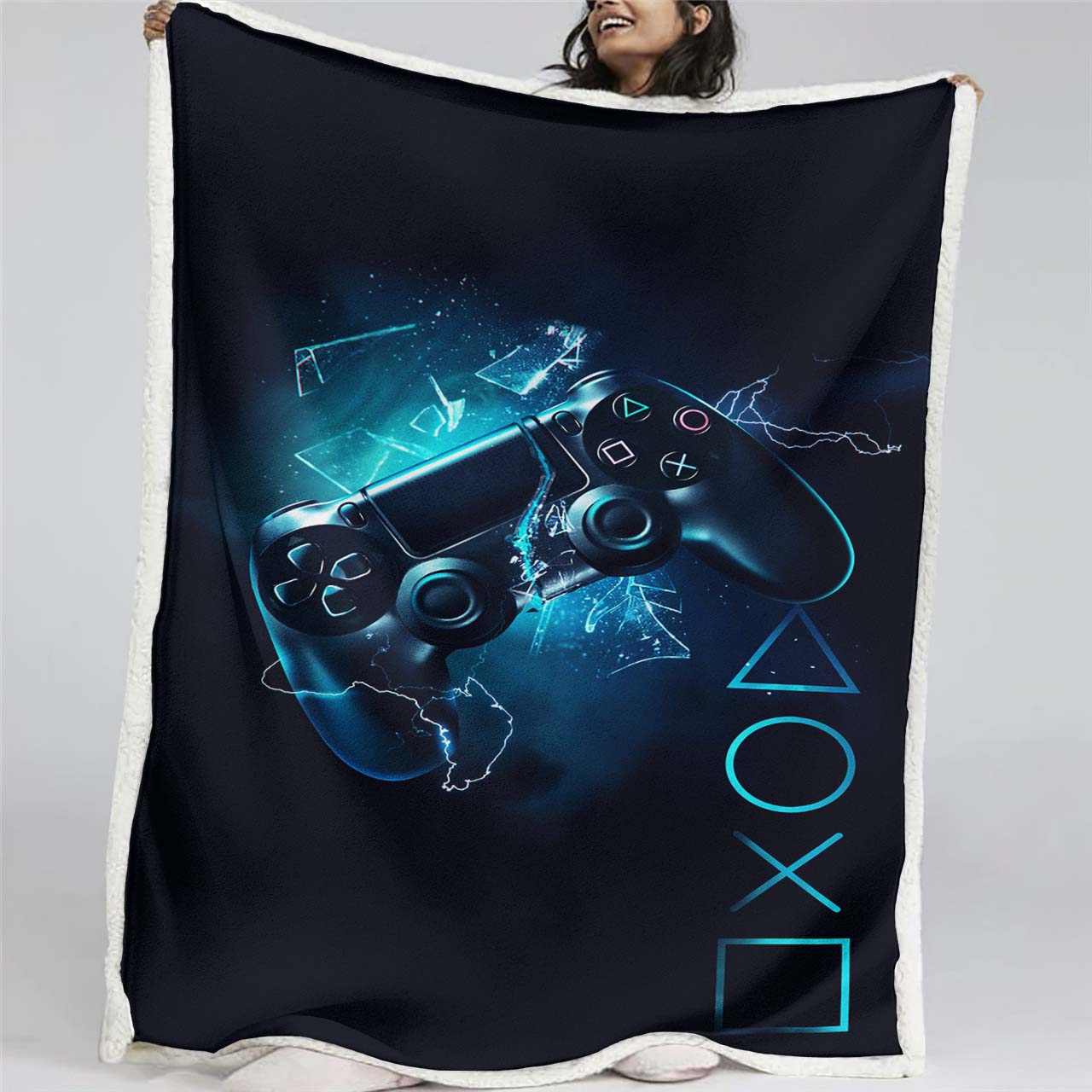Plaid Playstation Control 02 Couverture Plaid Polaire Plaid Canapé