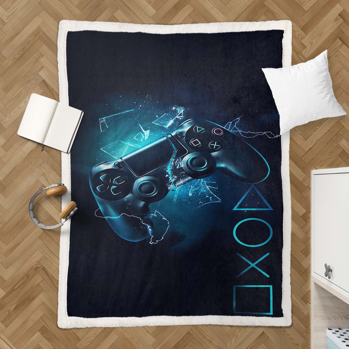Plaid Playstation Control 02 Couverture Plaid Polaire Plaid Canapé – Image 3