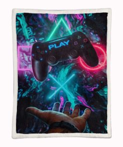 Alternative view of Plaid Playstation Control 06 Couverture Plaid Polaire Plaid Canapé
