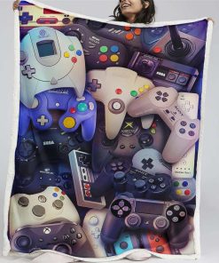 Plaid Playstation Control 07 Couverture Plaid Polaire Plaid Canapé
