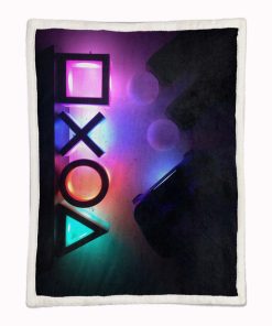 Alternative view of Plaid Playstation Control 08 Couverture Plaid Polaire Plaid Canapé