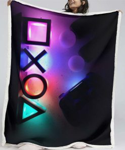 Plaid Playstation Control 08 Couverture Plaid Polaire Plaid Canapé