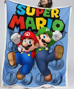Plaid Super Mario And Luigi 04 Couverture Plaid Polaire Plaid Canapé