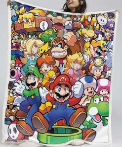 Plaid Super Mario Characters 03 Couverture Plaid Polaire Plaid Canapé