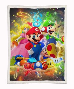 Alternative view of Plaid Super Mario Characters 06 Couverture Plaid Polaire Plaid Canapé