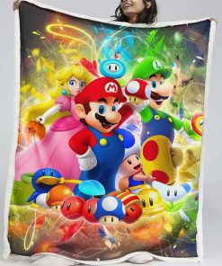 Plaid Super Mario Characters 06 Couverture Plaid Polaire Plaid Canapé