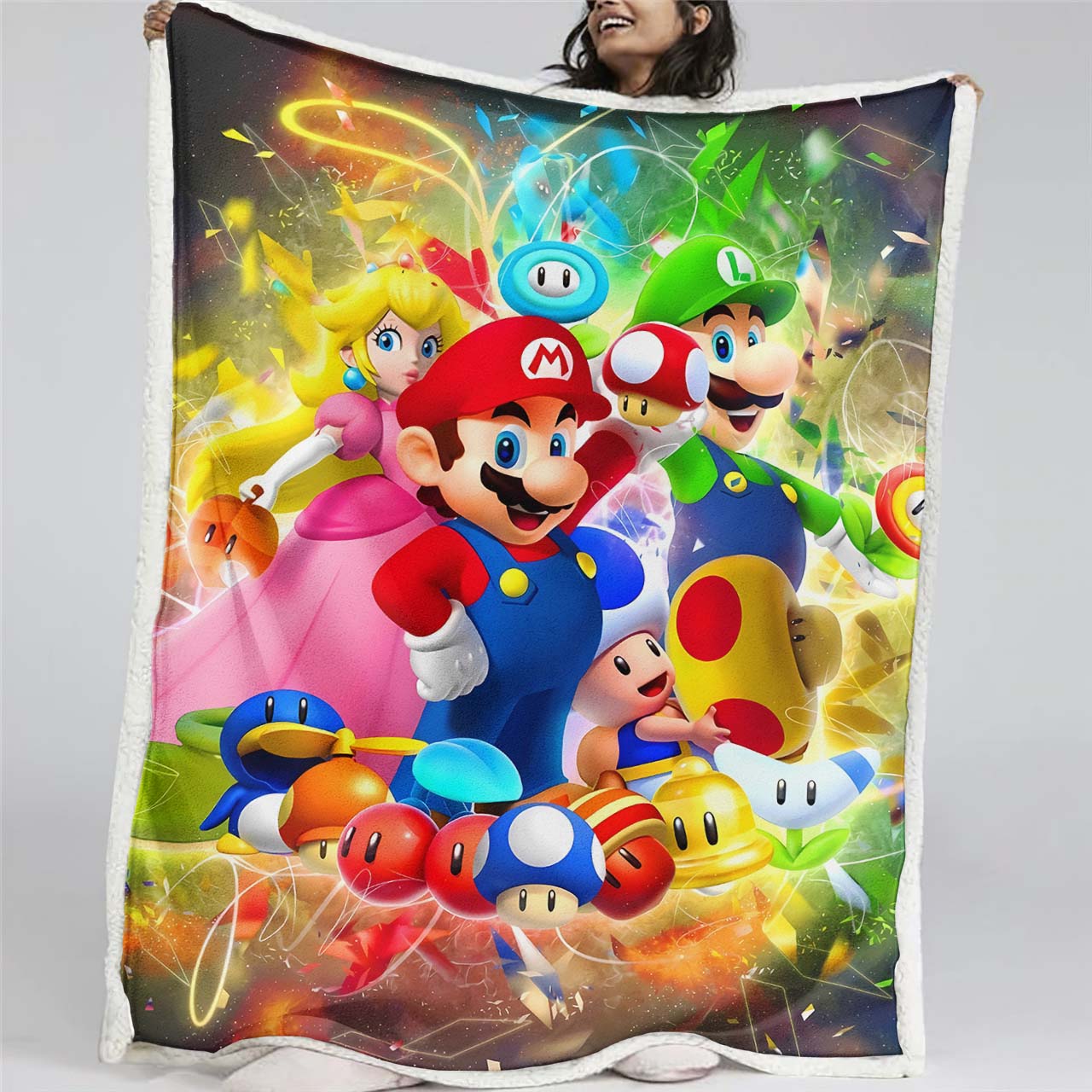 Plaid Super Mario Characters 06 Couverture Plaid Polaire Plaid Canapé