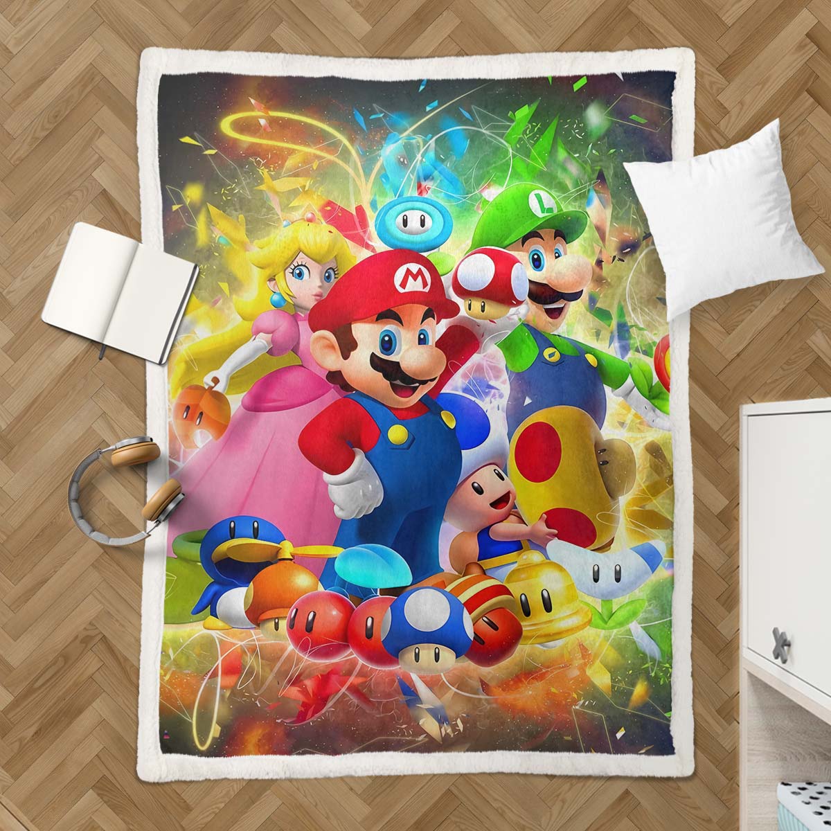 Plaid Super Mario Characters 06 Couverture Plaid Polaire Plaid Canapé – Image 3