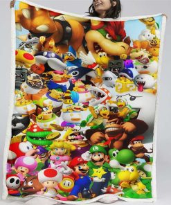 Plaid Super Mario Characters 11 Couverture Plaid Polaire Plaid Canapé