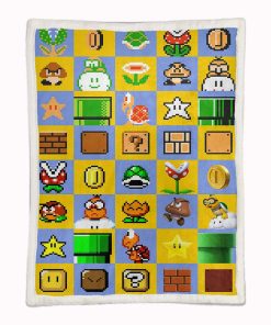 Alternative view of Plaid Super Mario Characters 14 Couverture Plaid Polaire Plaid Canapé