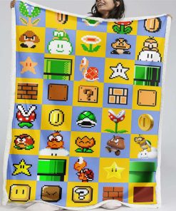Plaid Super Mario Characters 14 Couverture Plaid Polaire Plaid Canapé