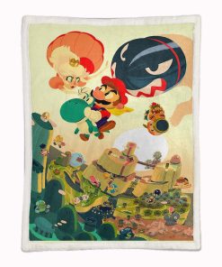 Alternative view of Plaid Super Mario Characters 15 Couverture Plaid Polaire Plaid Canapé