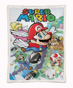 Alternative view of Plaid Super Mario Characters 16 Couverture Plaid Polaire Plaid Canapé