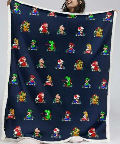 Plaid Super Mario Pattern 12 Couverture Plaid Polaire Plaid Canapé