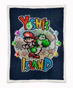 Alternative view of Plaid Super Mario Yoshis Island Couverture Plaid Polaire Plaid Canapé