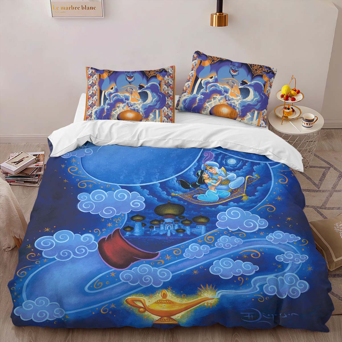 Housse De Couette Aladdin Disney 02 Parure de lit Ensemble De Literie – Image 2