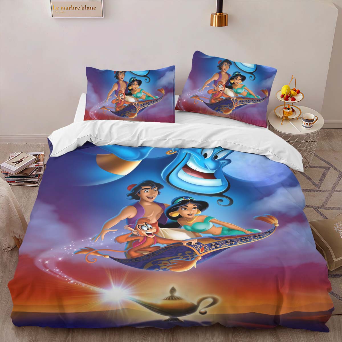 Housse De Couette Aladdin Disney 04 Parure de lit Ensemble De Literie – Image 2