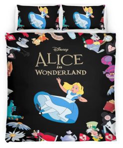 Housse De Couette Alice au pays des merveilles 02 Parure de lit Ensemble De Literie