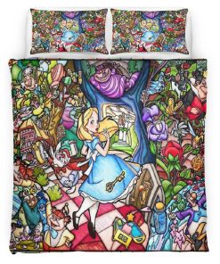 Housse De Couette Alice au pays des merveilles 04 Parure de lit Ensemble De Literie