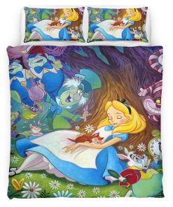 Housse De Couette Alice au pays des merveilles 06 Parure de lit Ensemble De Literie