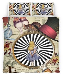 Housse De Couette Alice au pays des merveilles 08 Parure de lit Ensemble De Literie