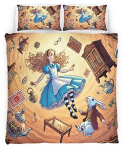 Housse De Couette Alice au pays des merveilles 13 Parure de lit Ensemble De Literie