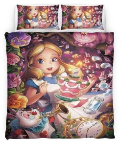 Housse De Couette Alice au pays des merveilles 18 Parure de lit Ensemble De Literie