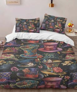 Alternative view of Housse De Couette Alice au pays des merveilles – Chapeaux du Chapelier fou Parure de lit Ensemble De Literie