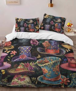 Alternative view of Housse De Couette Alice au pays des merveilles – Chapeaux du Chapelier fou 2 Parure de lit Ensemble De Literie