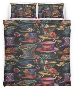 Housse De Couette Alice au pays des merveilles – Chapeaux du Chapelier fou Parure de lit Ensemble De Literie