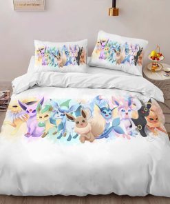 Alternative view of Housse De Couette Toutes les évolutions d’Évoli Pokémon 1001 Parure de lit Ensemble De Literie