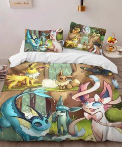 Alternative view of Housse De Couette Toutes les évolutions d’Évoli Pokémon 1007 Parure de lit Ensemble De Literie